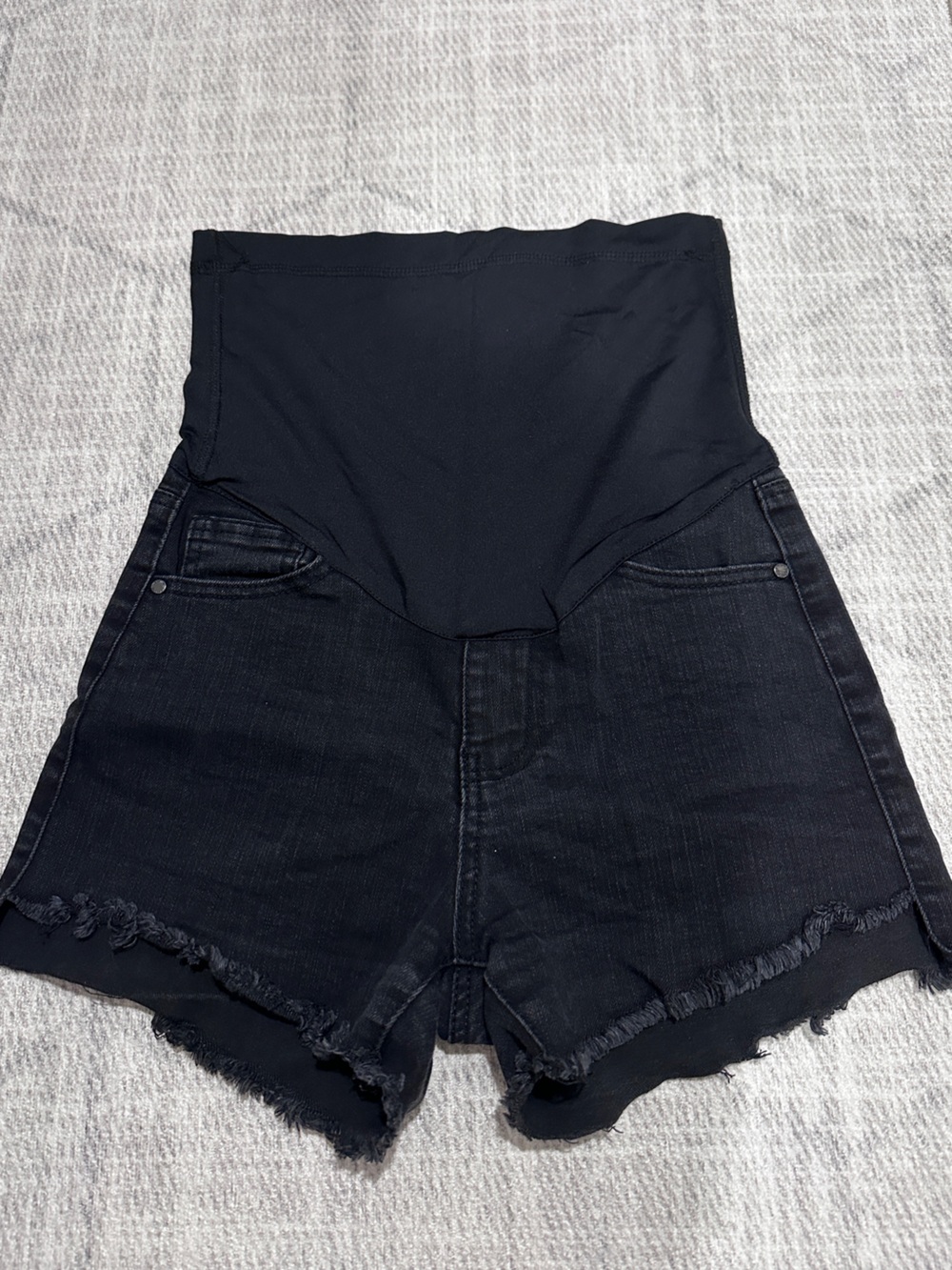 Maternity Black Denim Shorts - Small